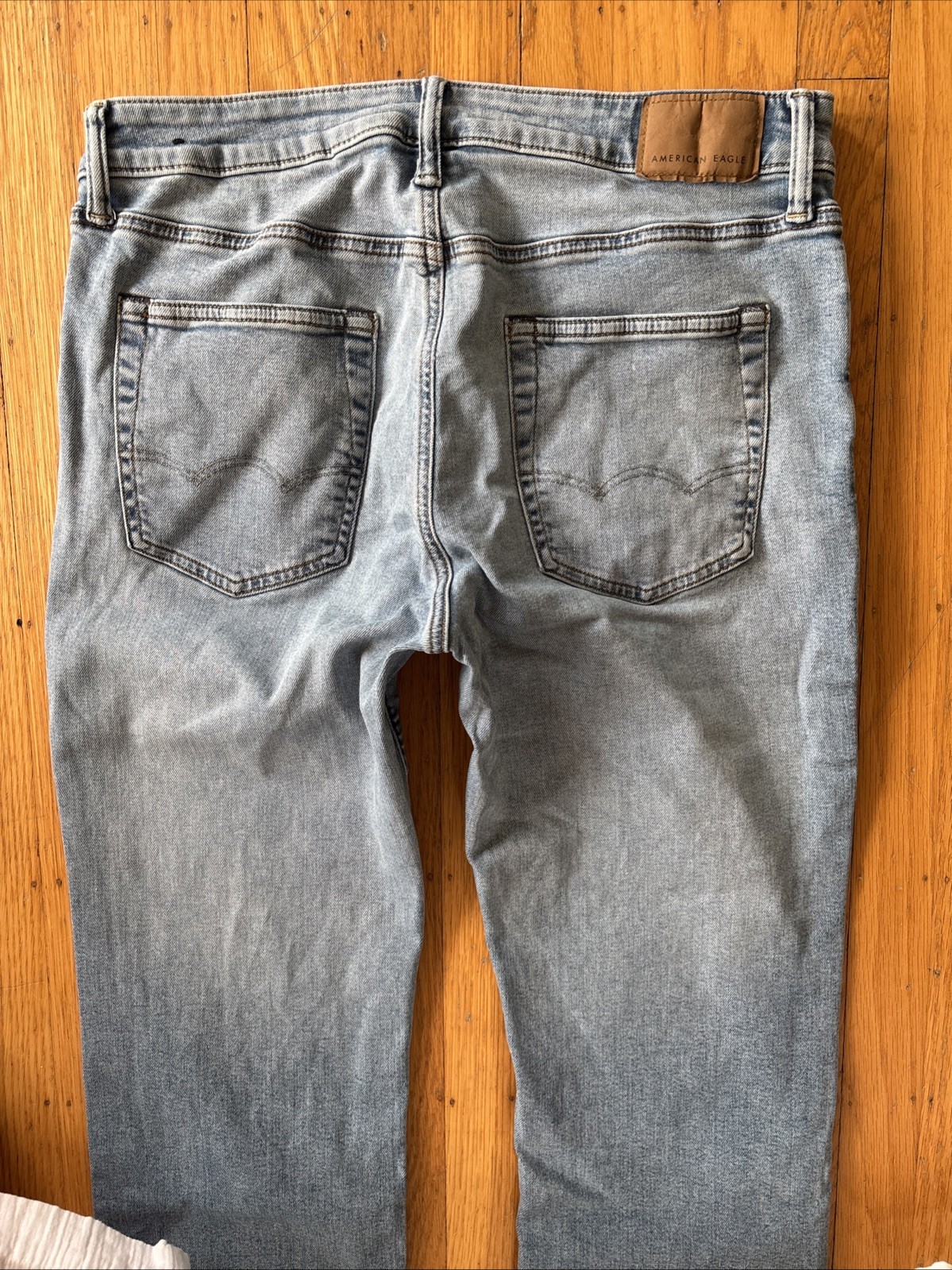 American Eagle Airflex+ Stretch Men’s Original Straight Jeans Medium Wash 34×32