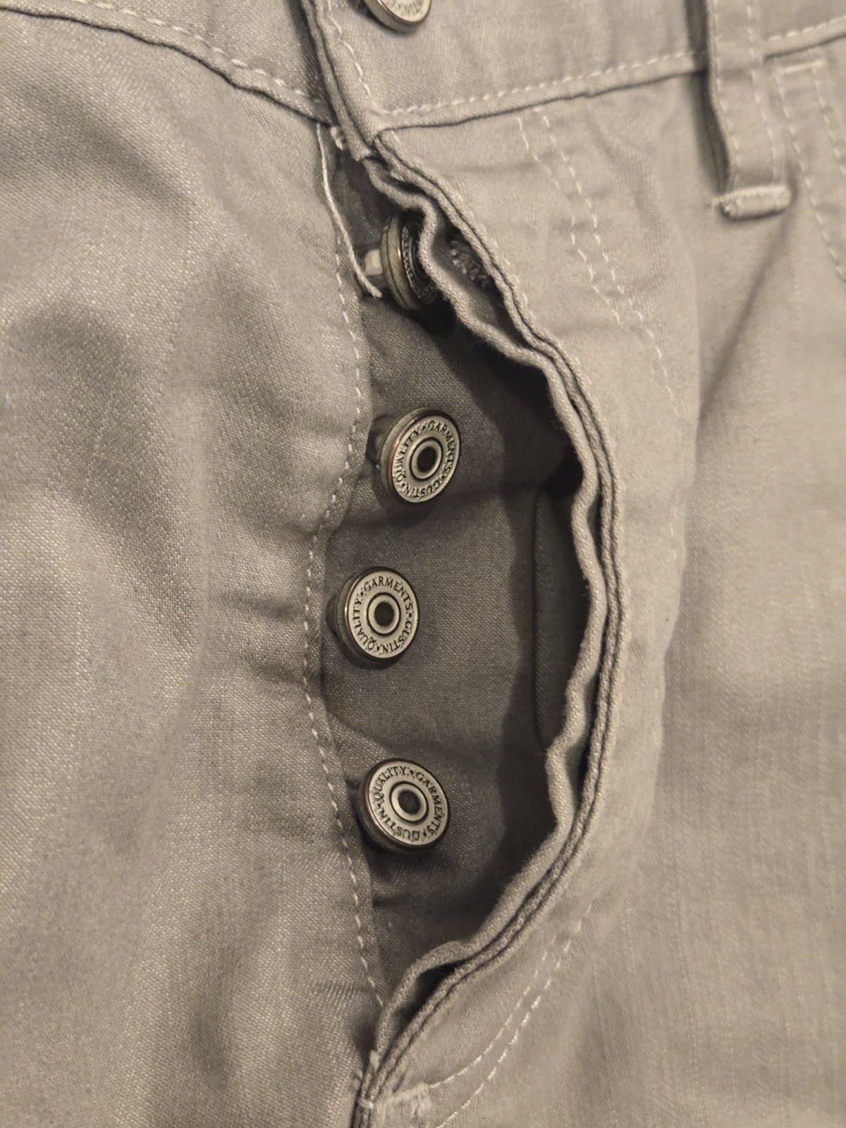 Gustin Japan Feather Steel Denim 5-Pocket Pants Mens 37×30 Jeans #285 Button Fly