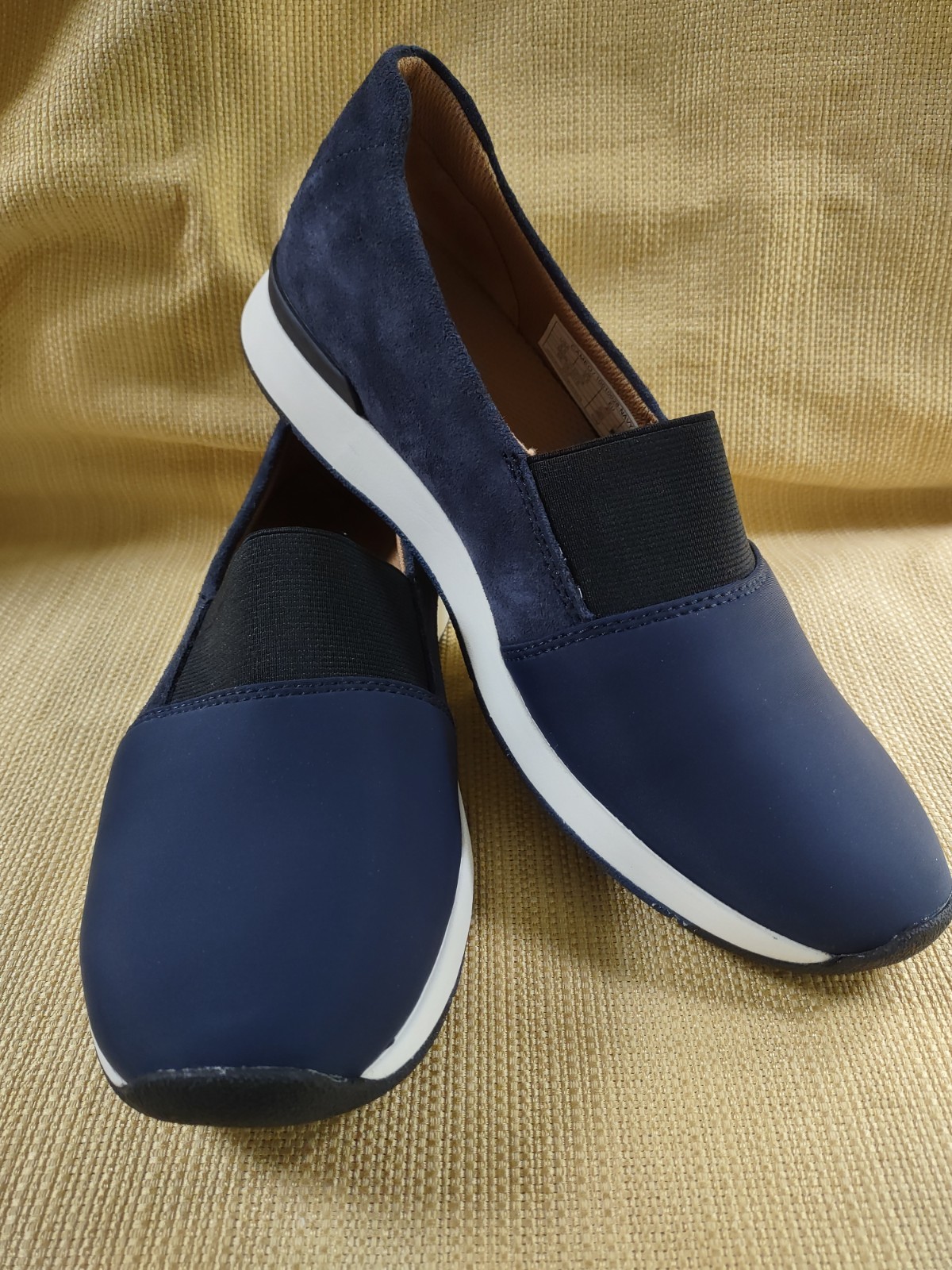 Vionic Cameo Slip On Sneakers Sz 8.5M Navy Suede Orthopedic Athleisure Commuter