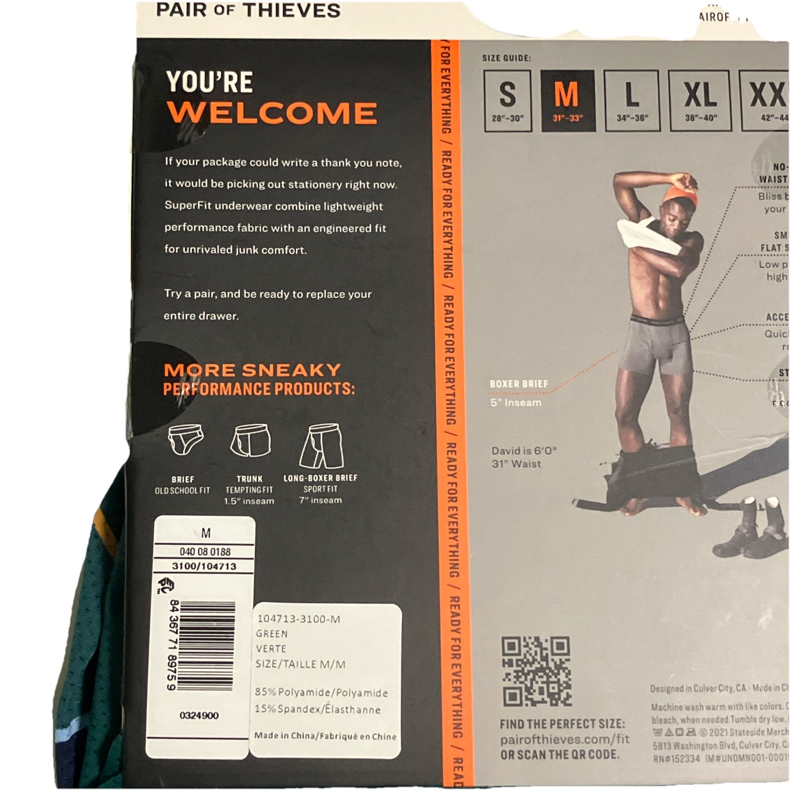 PAIR OF THIEVES 2-Pk Men’s Sz M Medium Boxer Briefs Underwear Super Fit Mesh NEW