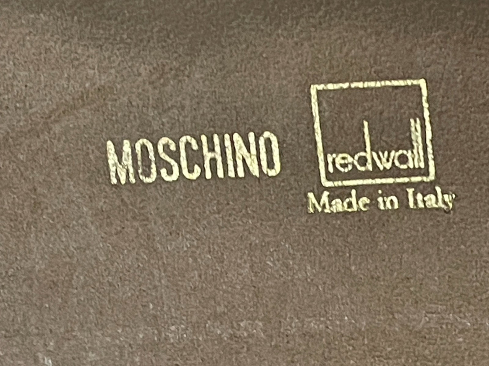 Moschino RedWall Belt Black Leather Size 44 Vintage Made In Italy