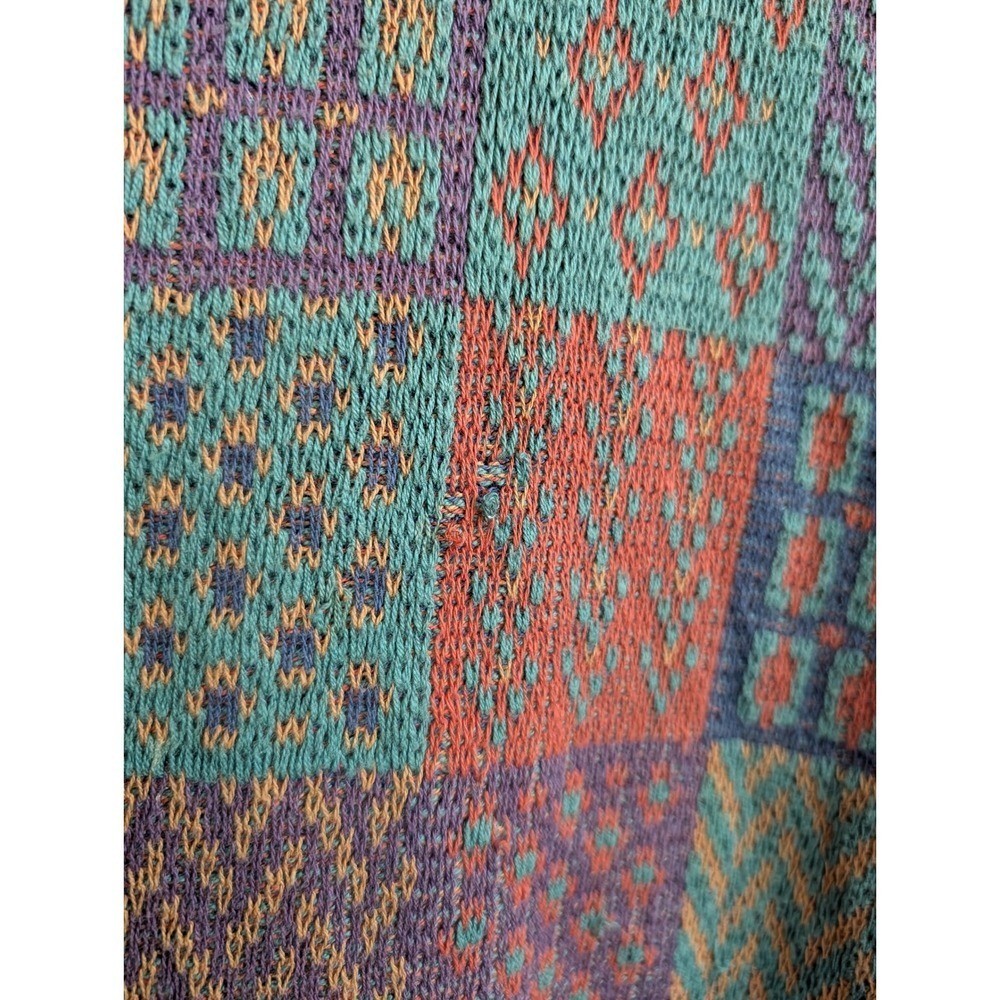 Crossings Geometric Patchwork Knit Sweater