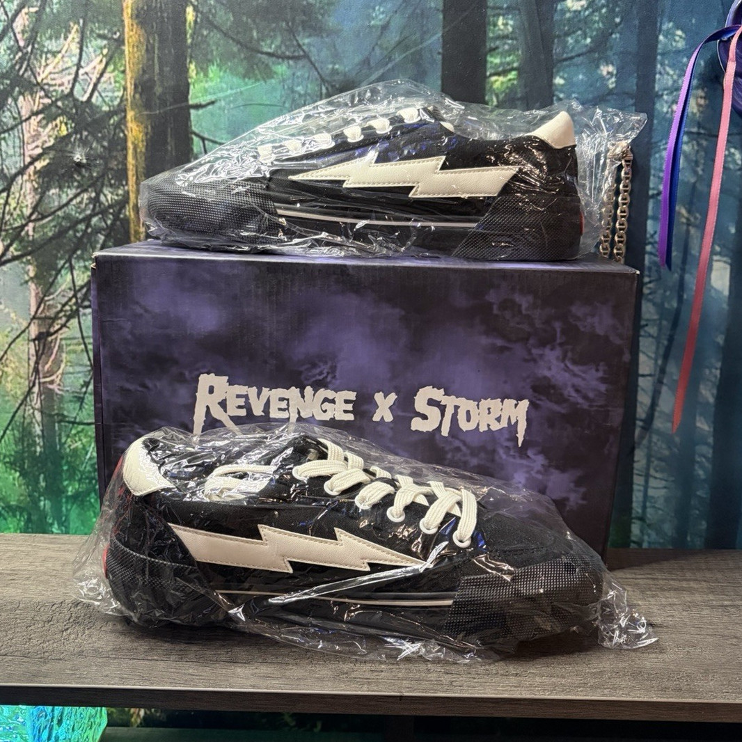 Revenge X Storm Vol. 2 Men’s Low Top Lace-Up Sneakers Black/White