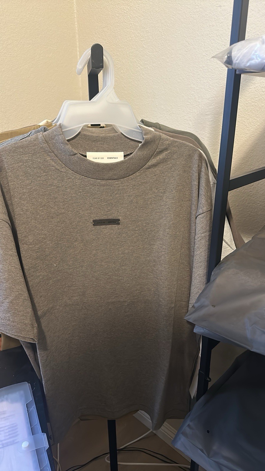 Fear of God Essentials Logo Graphic T-Shirt Mixed Lot Cotton Black/Gray