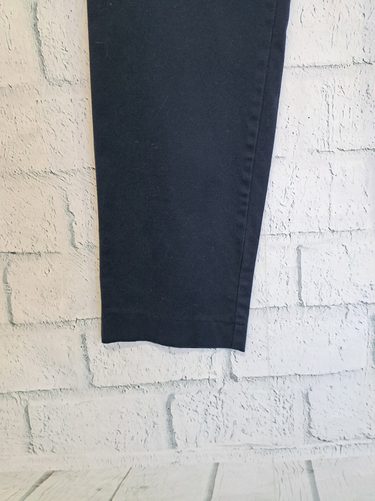 Sz 10 Lands End navy or black cotton straight leg pants