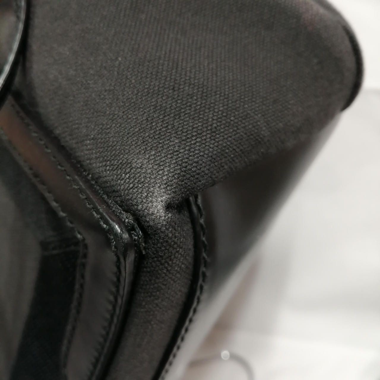 BALENCIAGA Canvas Leather Tote Bag Black 339933-1000 Used