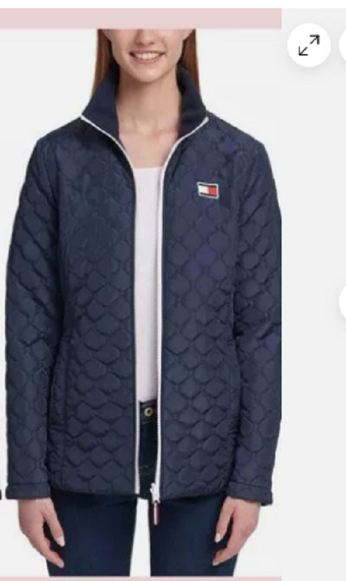 TOMMY HILFIGER WOMEN 3IN1 ALL WEATHER SYSTEM FULL ZIP INNER JACKET(BLUE, M) USED