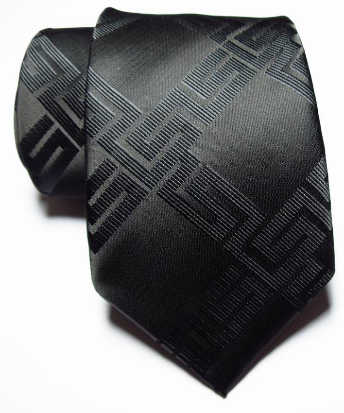 New Classic Black Checks JACQUARD WOVEN 100% Silk Men’s Tie Necktie