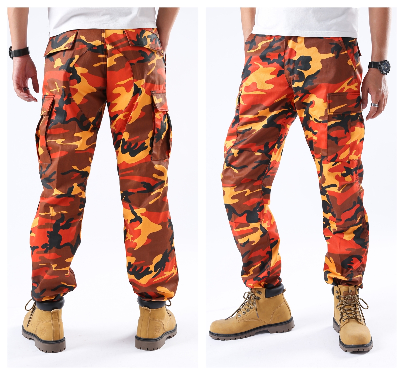 BACKBONE Mens Military Tactical BDU Camouflage Pants Casual Cargo Pants Trousers
