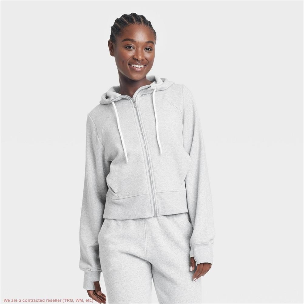Women’s Fleece Full Zip Hooded Sweatshirt – Gray XL *SEE DEAL!!!*
