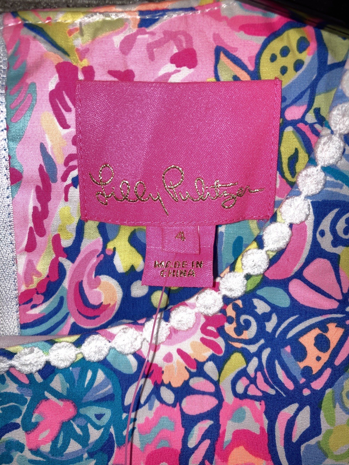 Lilly Pulitzer Coralynn Dress New Pop Up 60 Animals Colorful Pockets Women’s 4 .