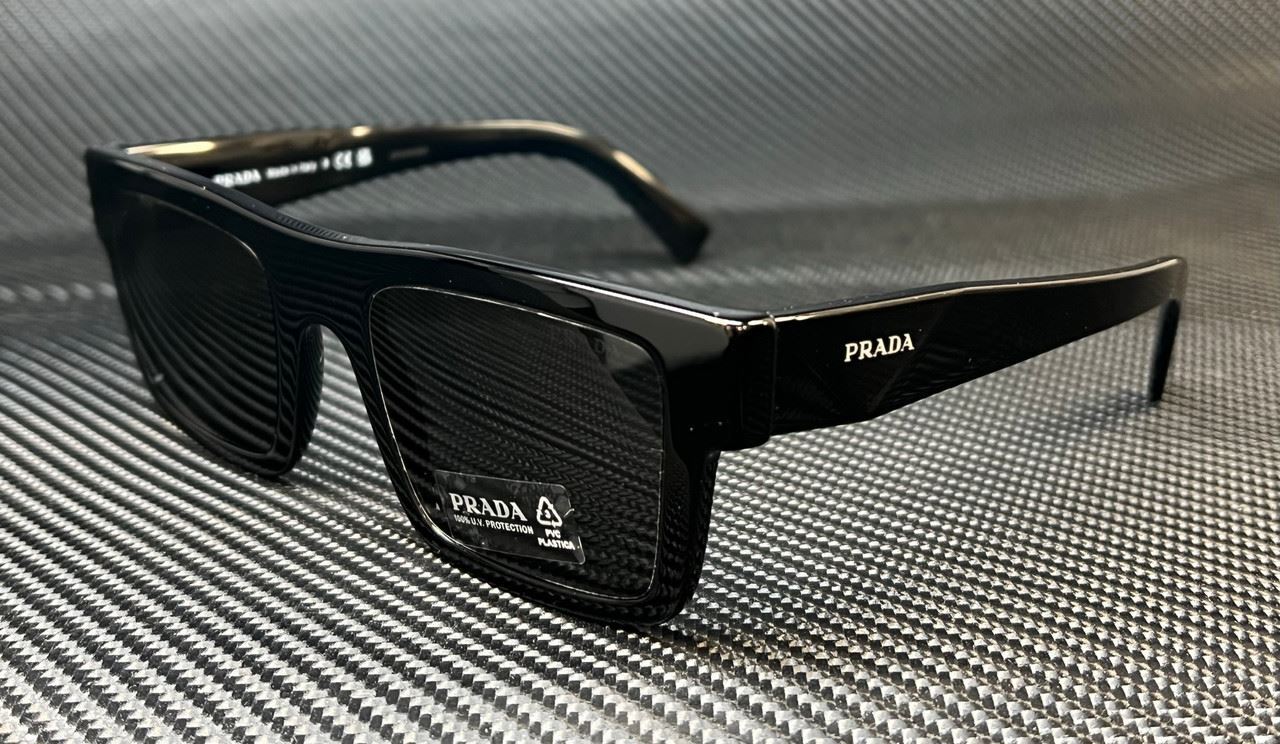 PRADA PR 19WS 1AB5S0 Black Grey Men’s 52 mm Sunglasses
