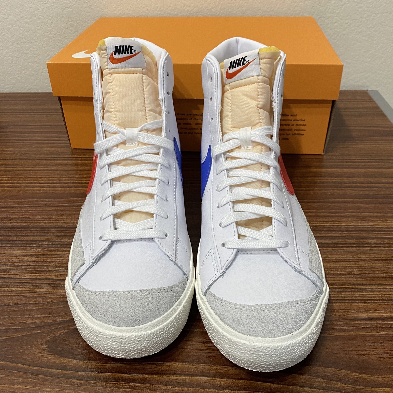 Nike Blazer Mid ’77 SE Vintage Mismatched Swoosh Blue Red BQ6806-117 Men’s Sz 13