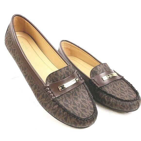 Michael Kors Everett Loafer Women’s Leather/Brown/Gold(MG19G) Various Size