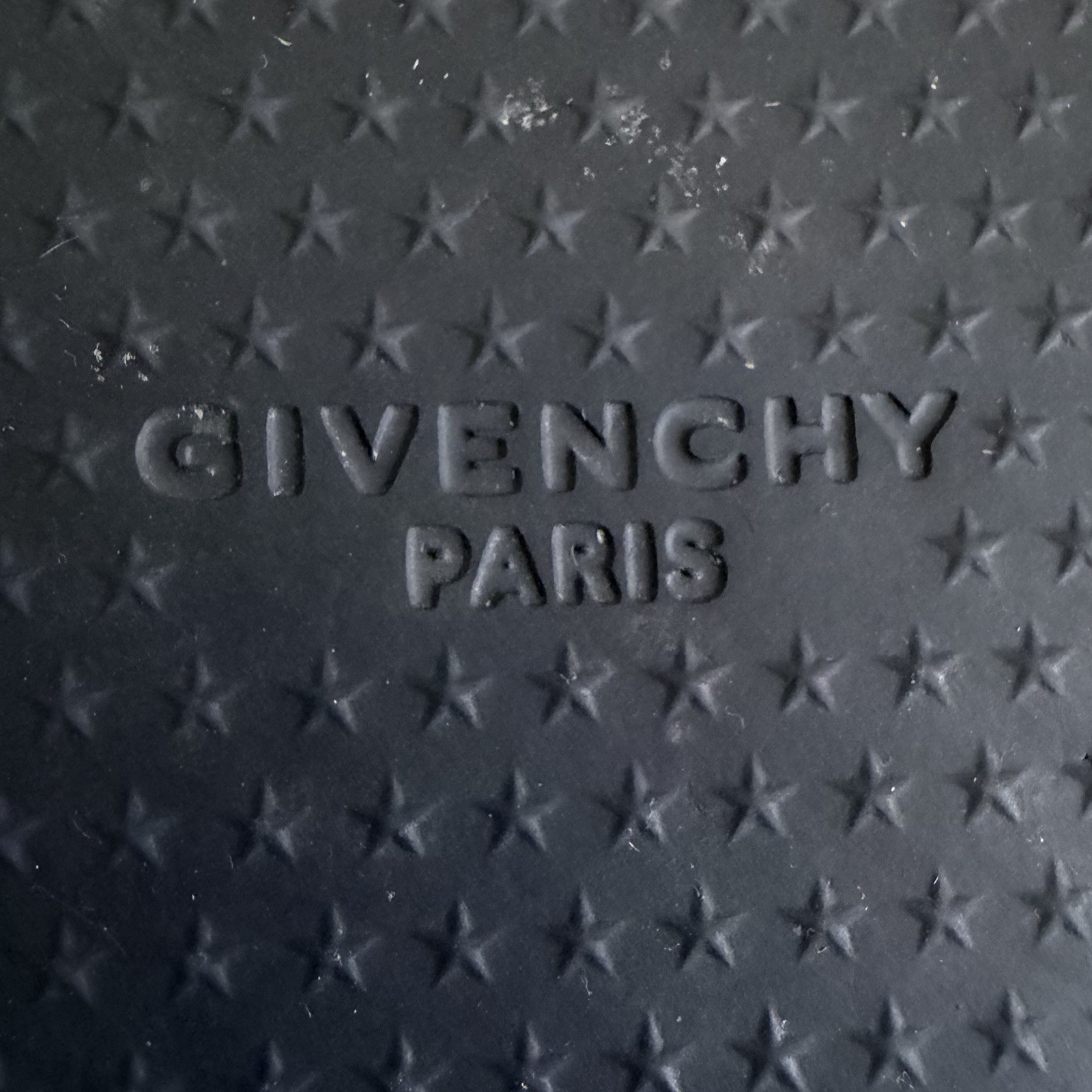 Givenchy Paris Black Women’s Rubber Flat Slides Sandals Size 37 Made In Italy