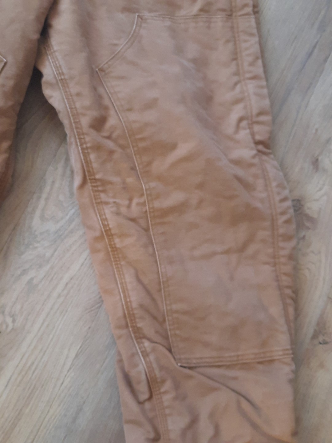 Carhartt Overalls 34×30 Brown Duck Canvas Work Bib Double Knee RN# 14806