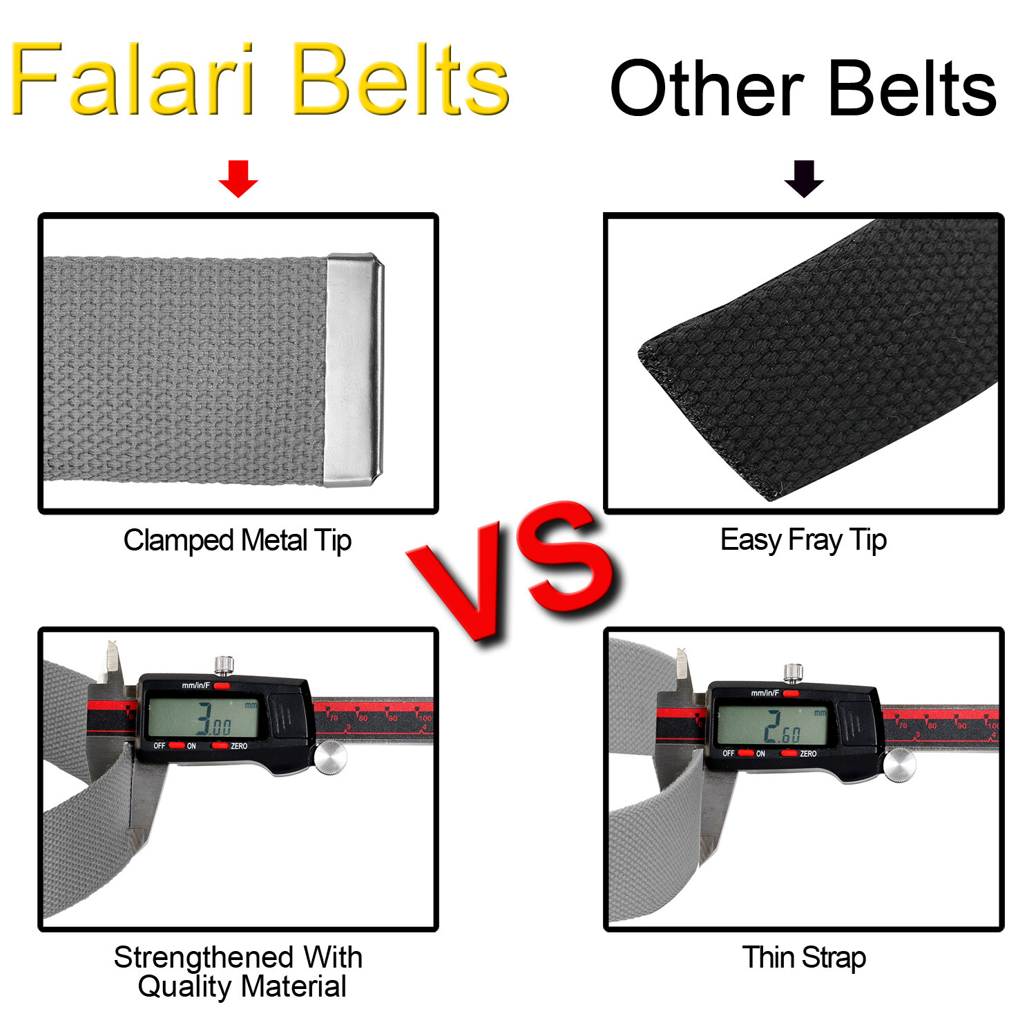 Falari Canvas Web Belt Adjustable Size Cut to Fit Golf Belt Flip Top Buckle