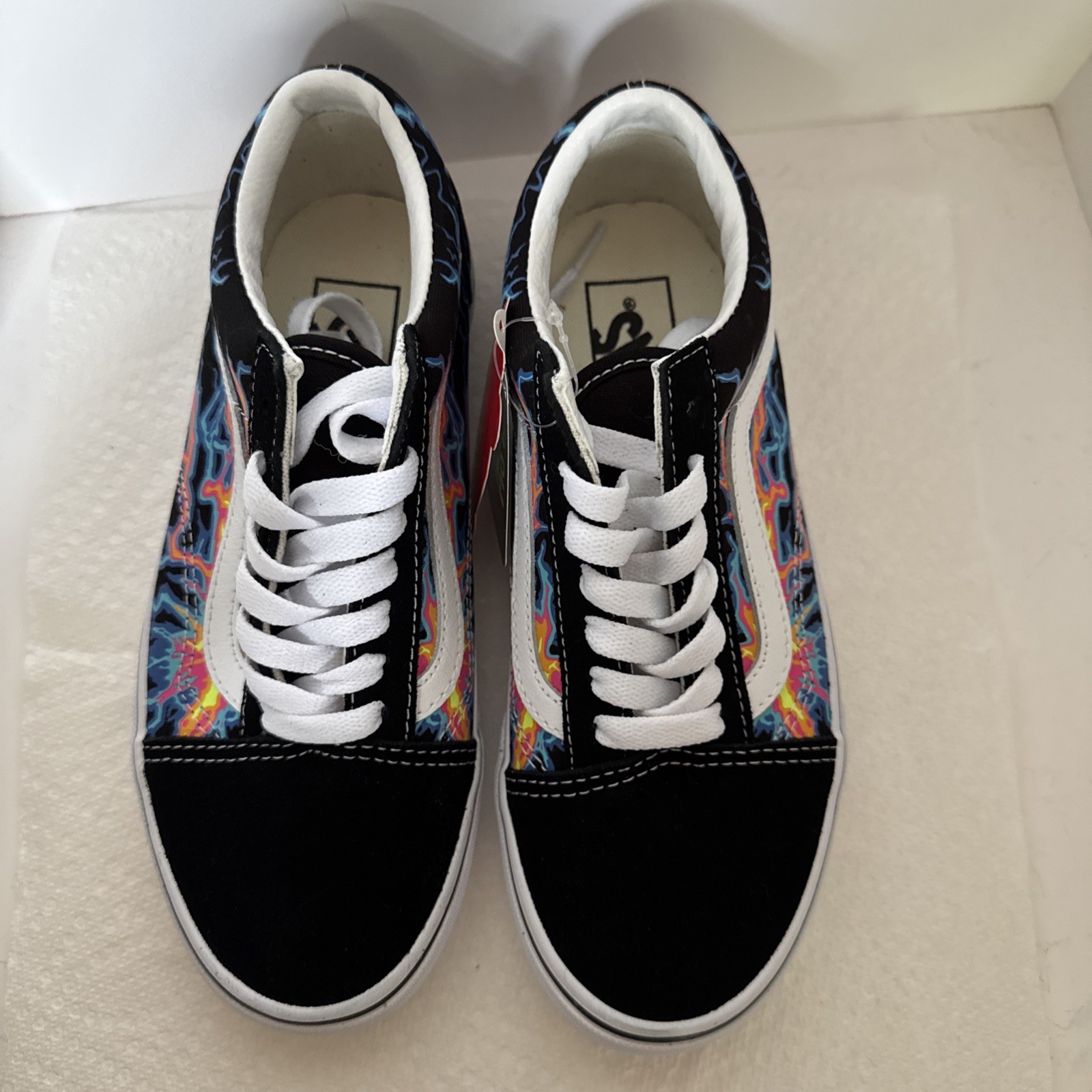 Vans Old Skool Electric Flame Glow In The Dark Shoes Womens 6 Mens 4.5 NWT