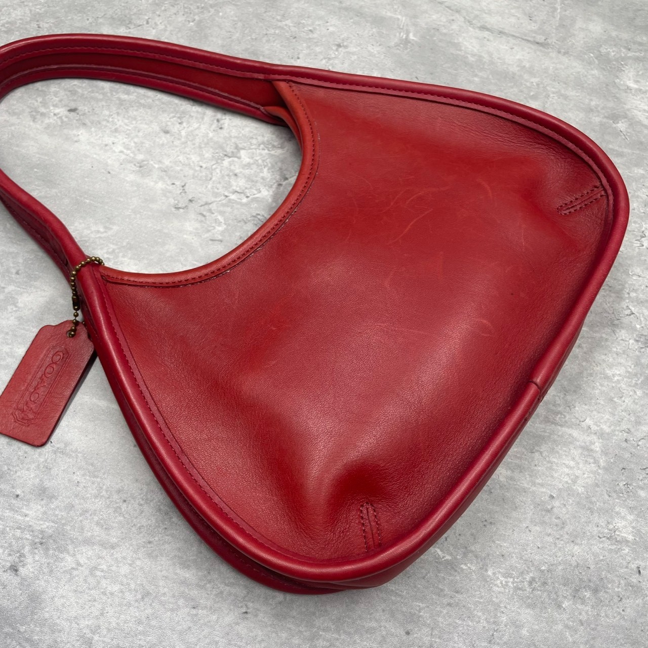 COACH 9027 handbag Ergo leather Vintage red rare