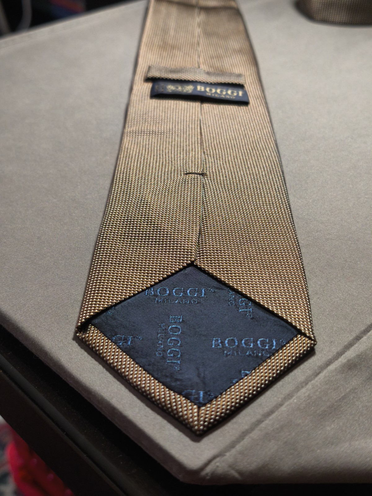 Boggi Milano – Solid Color Silk Jacquard Tie Made in Italy