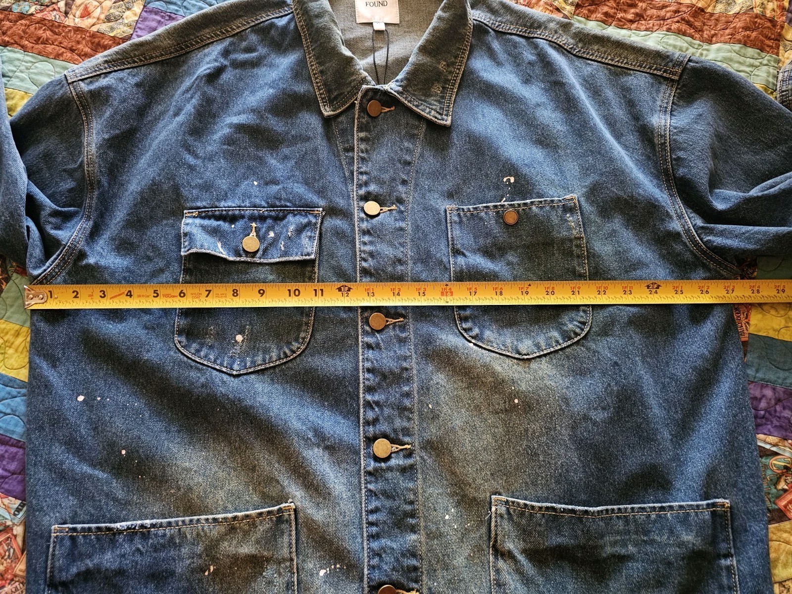 🚨🔥FOUND SANDWASH BLUE KAVIR PAINTER DENIM JACKET MEN SIZE XL RETAIL $168.00