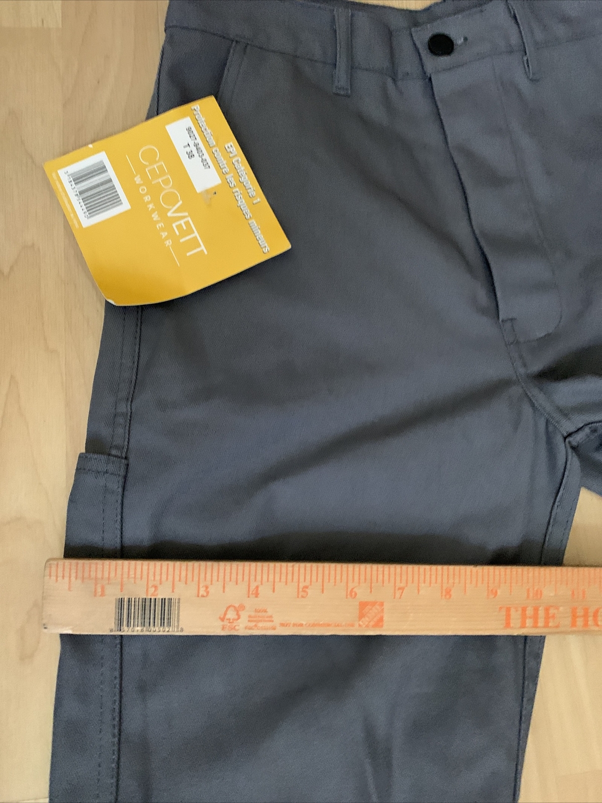 CEPOVETT T.38 Workwear Pants EPI Category 1 9027-9403-037 NWT Gray