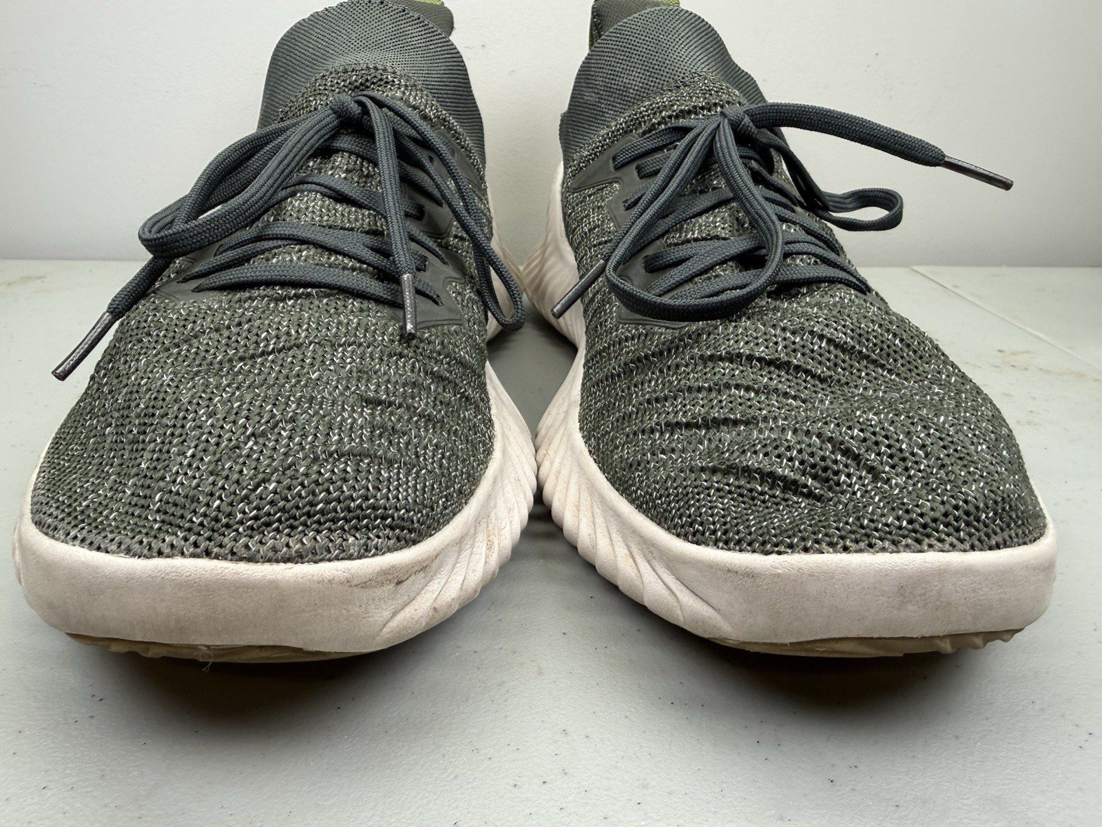 ADIDAS Olive Green AlphaBounce Athletic Running Sneakers MENS 12.5 47 1/3 Shoes