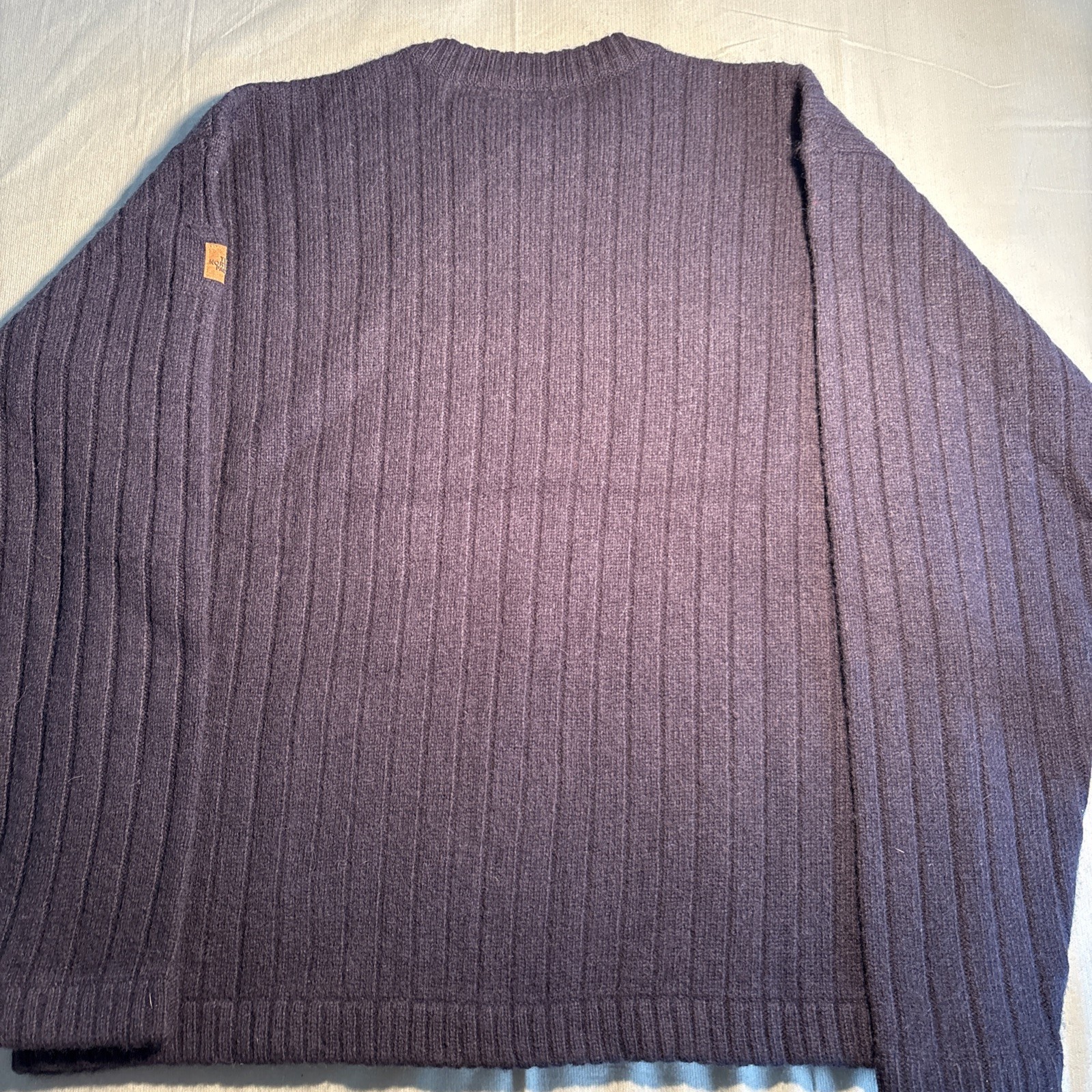 North Face Sweater Men’s Tekware Medium Canyon Sweater Deep Water Blue Ribbed