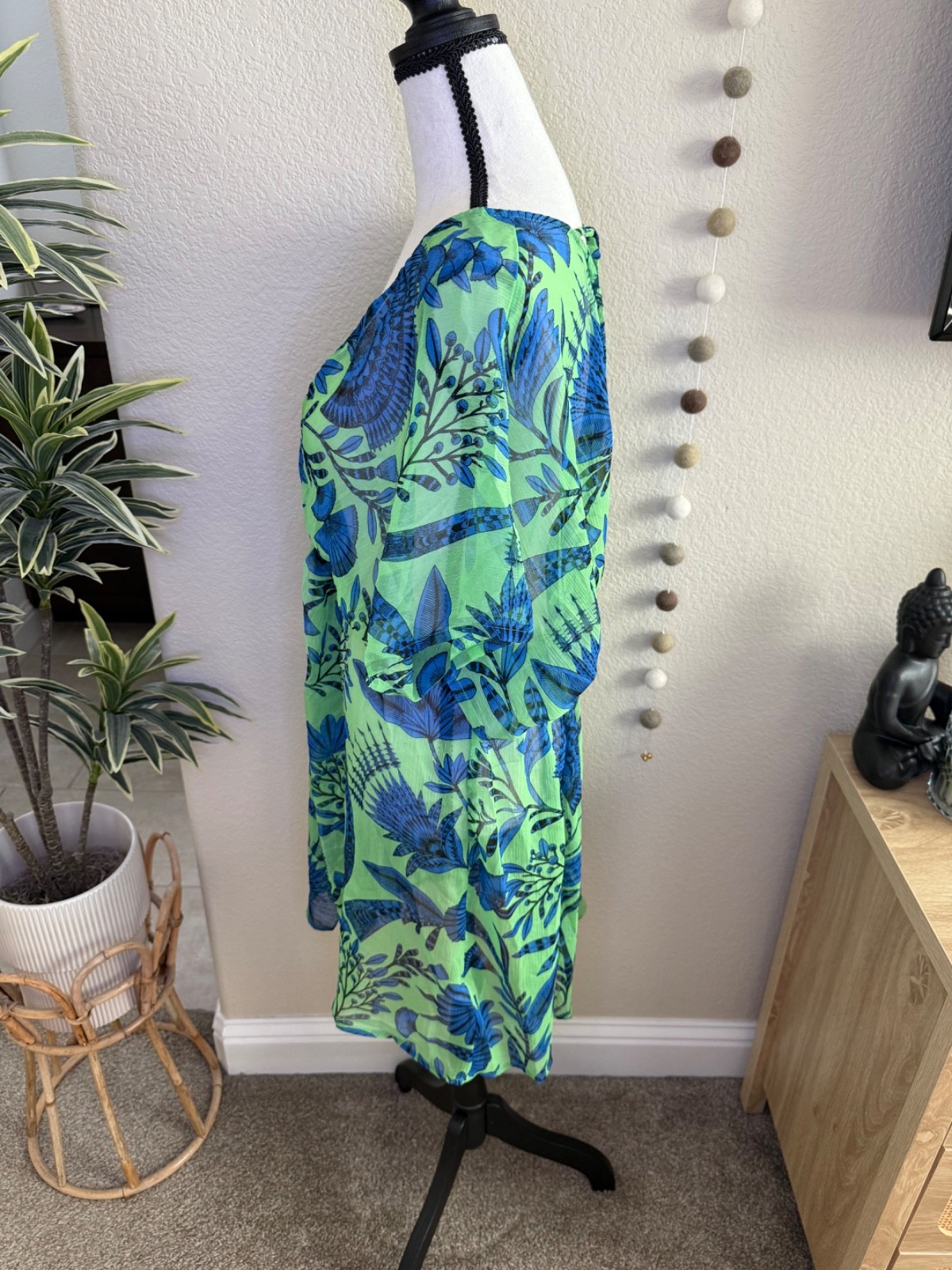 Accessorize London Green & Blue Kaftan – Size: Medium – BRAND NEW WITH TAGS!