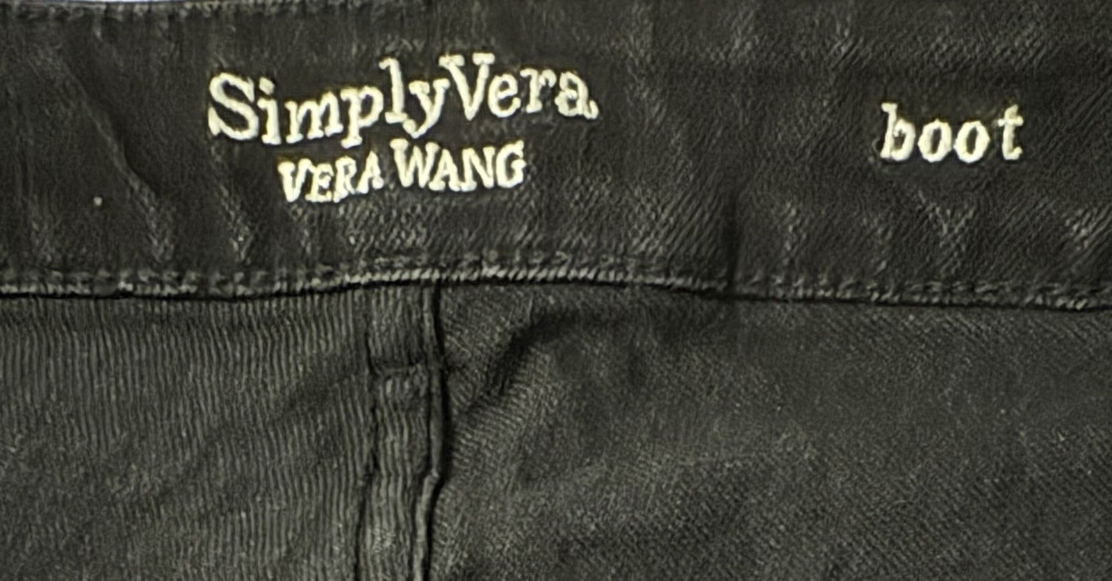 Simply Vera Vera Wang Women’s Bootcut Jeans Black Denim 5-Pocket