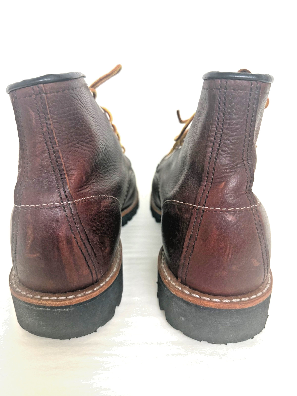 RED WING ROUGHNECK MENS LEATHER BOOTS, US 10 D, DARK BROWN, EXCELLENT CONDITION