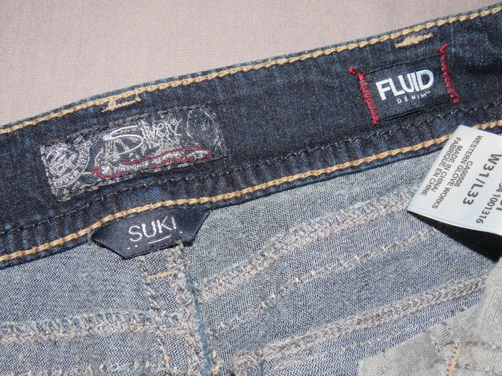 Silver SUKI Slim Boot Cut FLUD Denim Flap Pocket Stretch Jeans Women’s 31