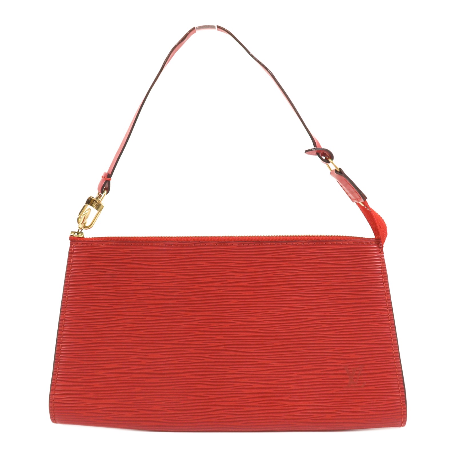 LOUIS VUITTON LV GHW Pochette Accessories Handbag M52947 Epi Red