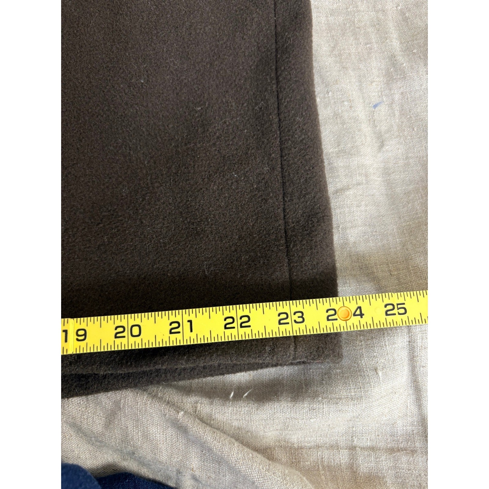 Benard Holtzman Harve Benard Brown 100% Wool Double Breasted Long Coat Mens 16