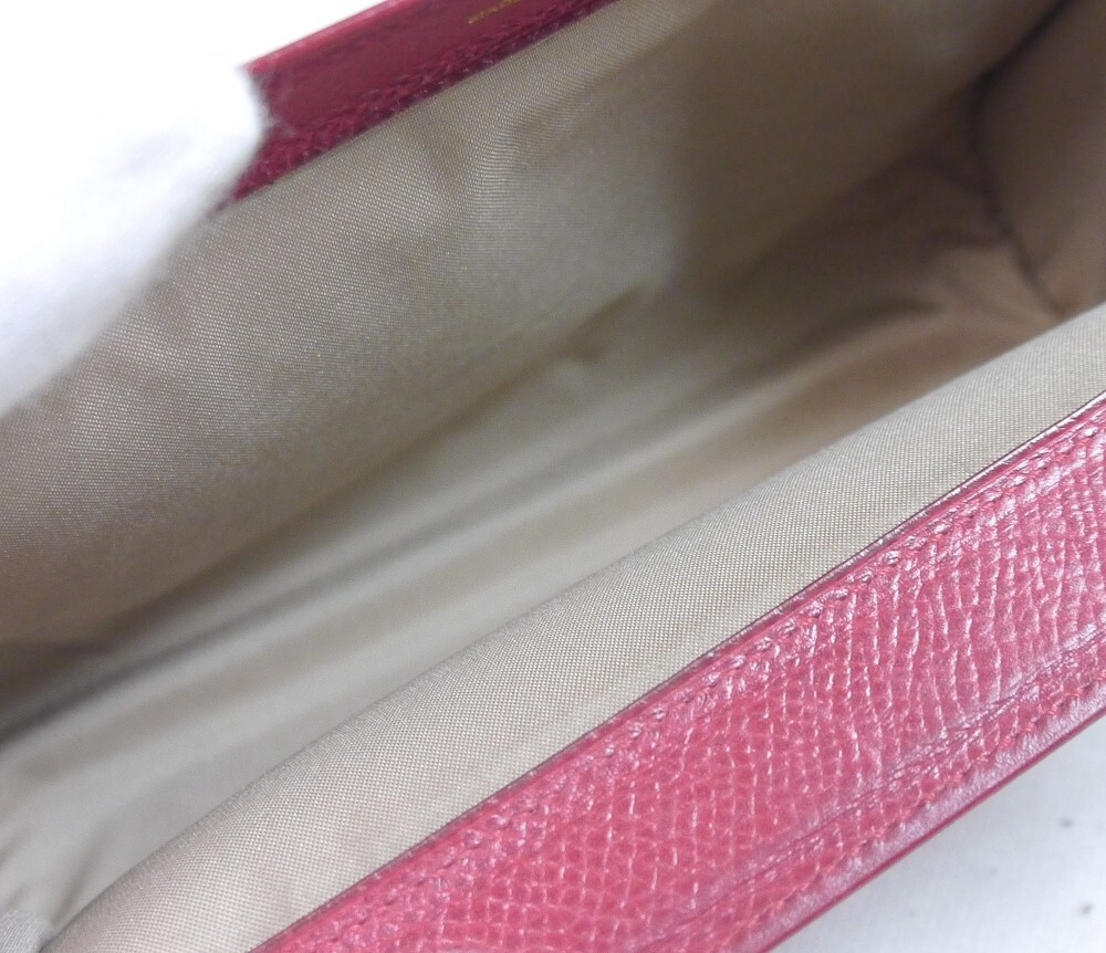 Authentic HERMES Caro PM Pouch Serie Leather #4055