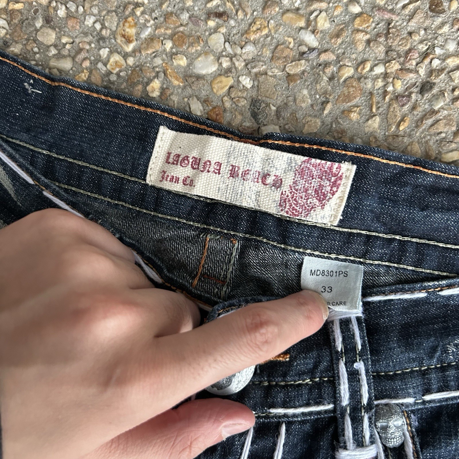 y2k 33 Inch Laguna Beach Jeans Straight Leg