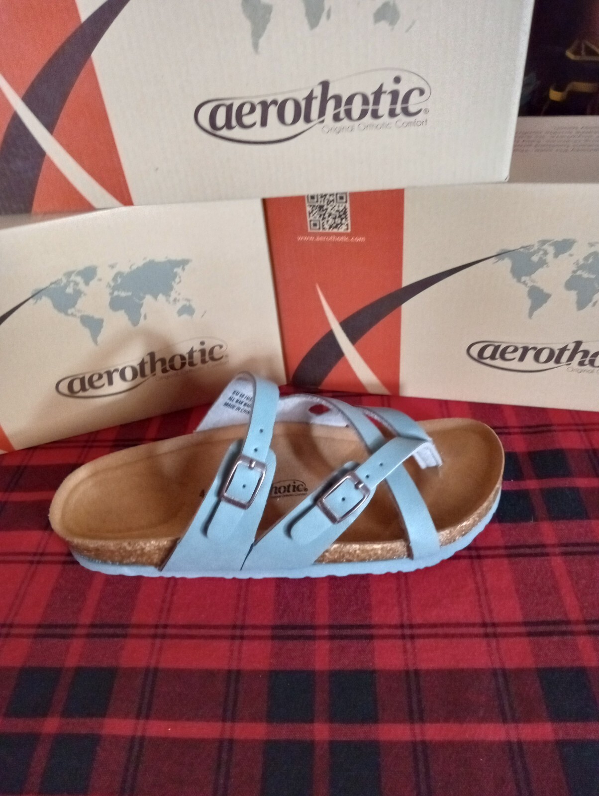 Aerothotic Women’s Sandals Synthetic Leather Comfortable Adjustable w/ Toe Strap