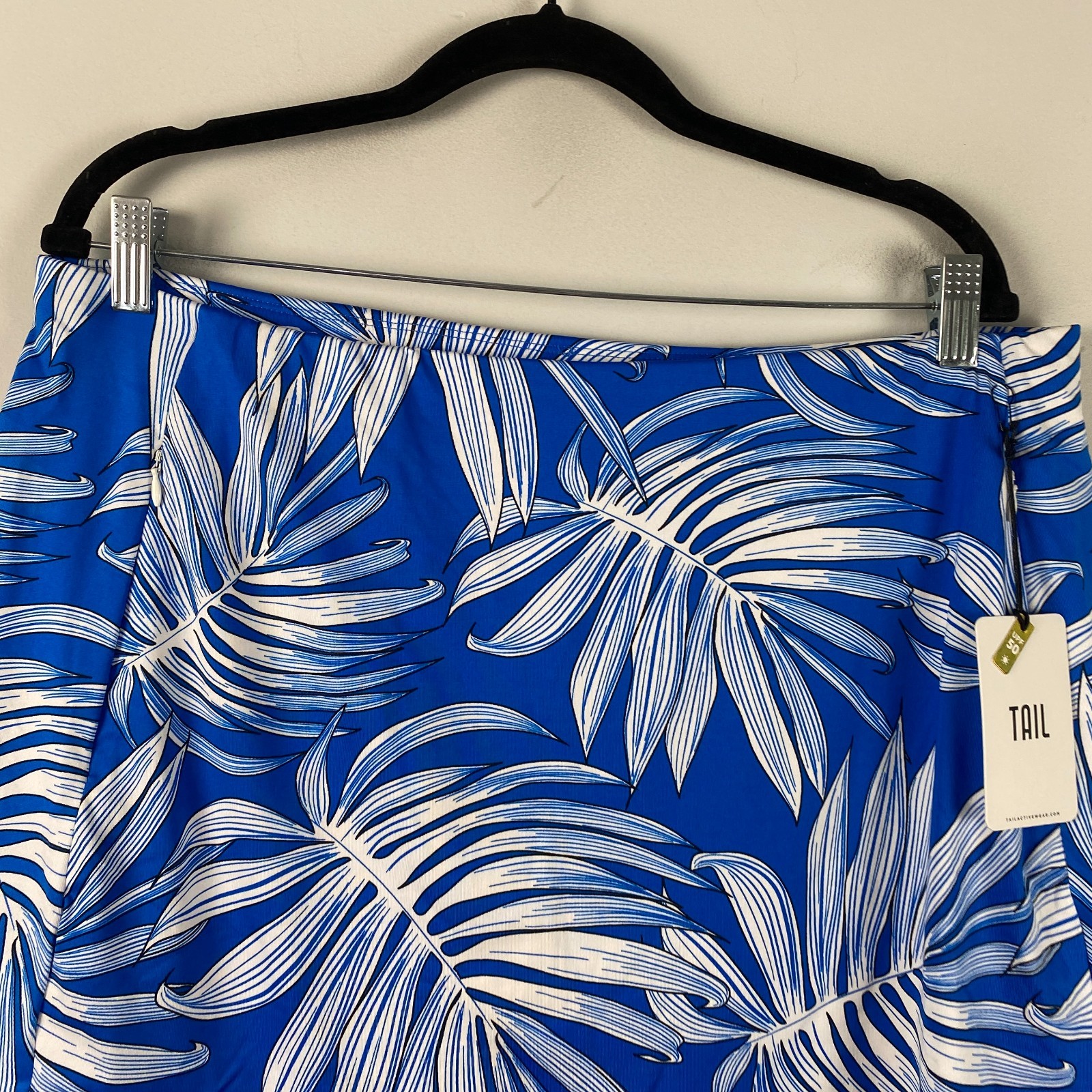 Tail Skort Size XL Blue Tropical Pull On Pockets Golf UPF 50+