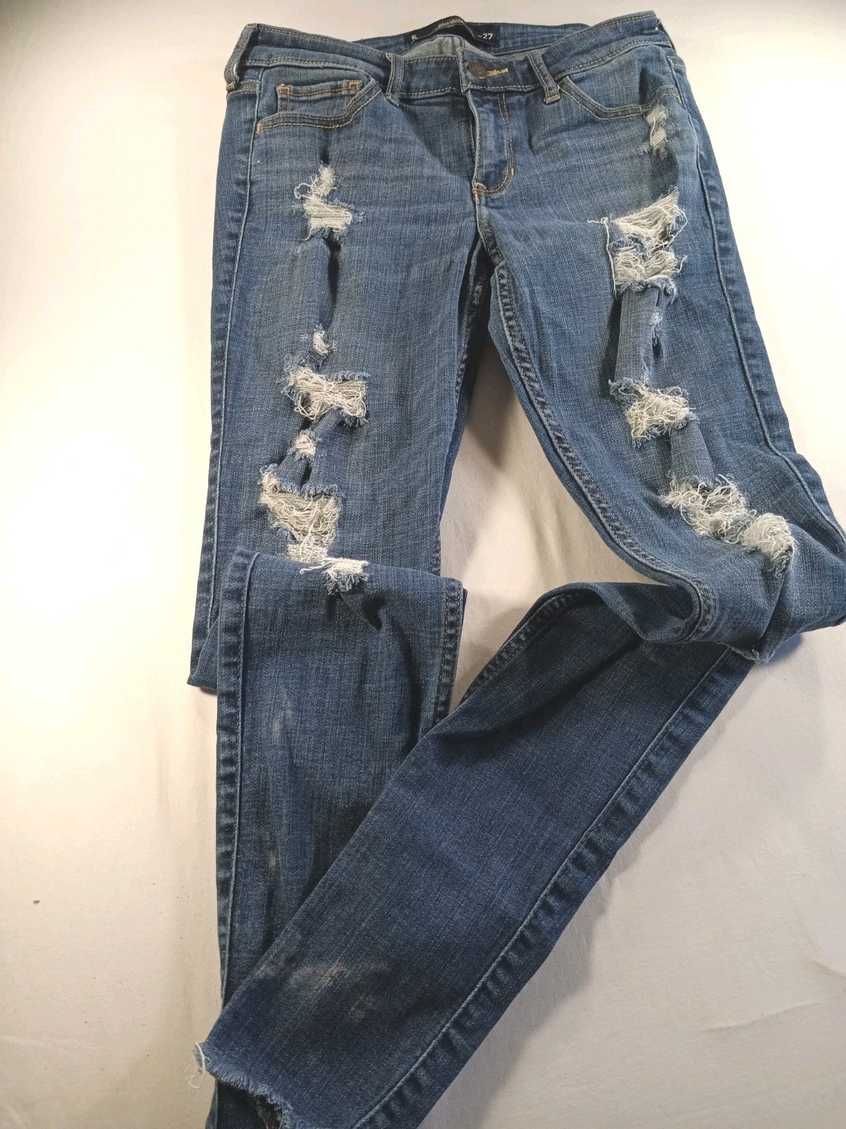 Hollister Super Skinny Jeans Women Denim Blue Size 5 Waist 27