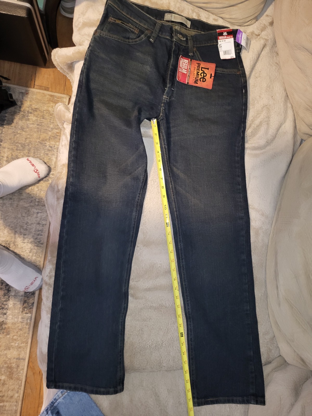 Lee Premium Select Jeans Mens 30×32 New With Tags Regular Straight Dark Wash