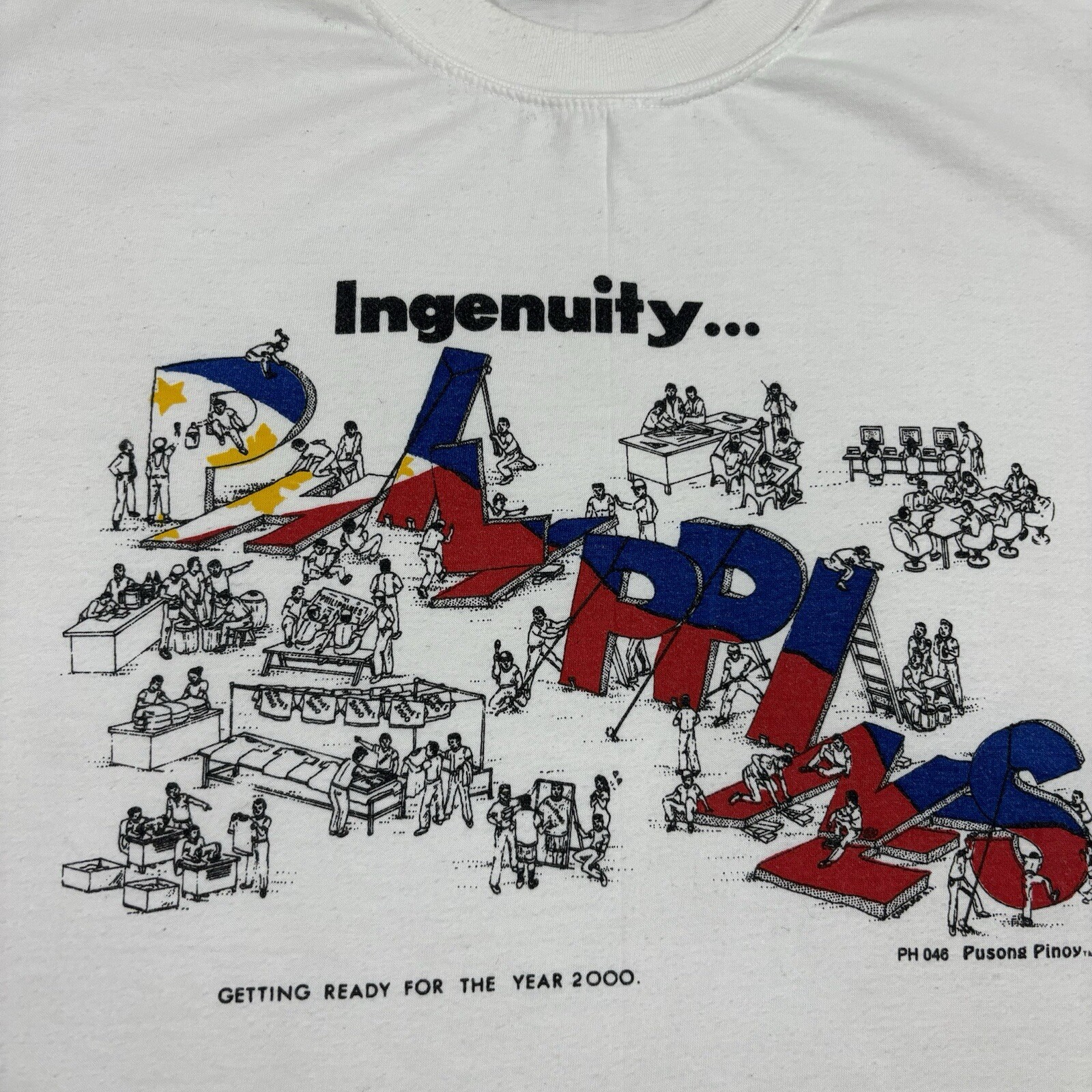 Vintage Philippines 1999 Millenium T Shirt Adult S/M Asia Tourist Tee Retro Y2K