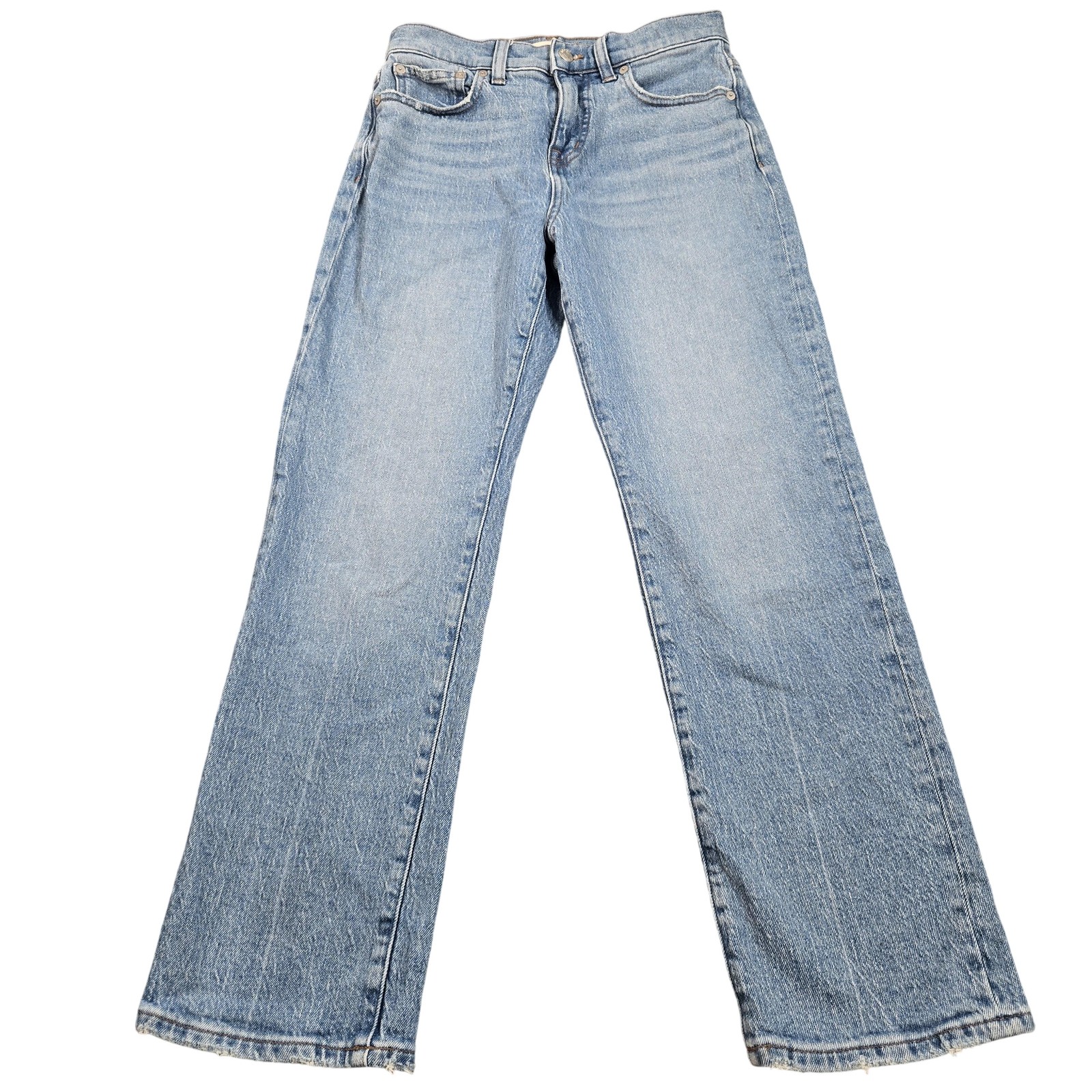 Madewell 90s Straight Jeans Womens 25P Blue Medium Wash Mid Rise Stretch Denim