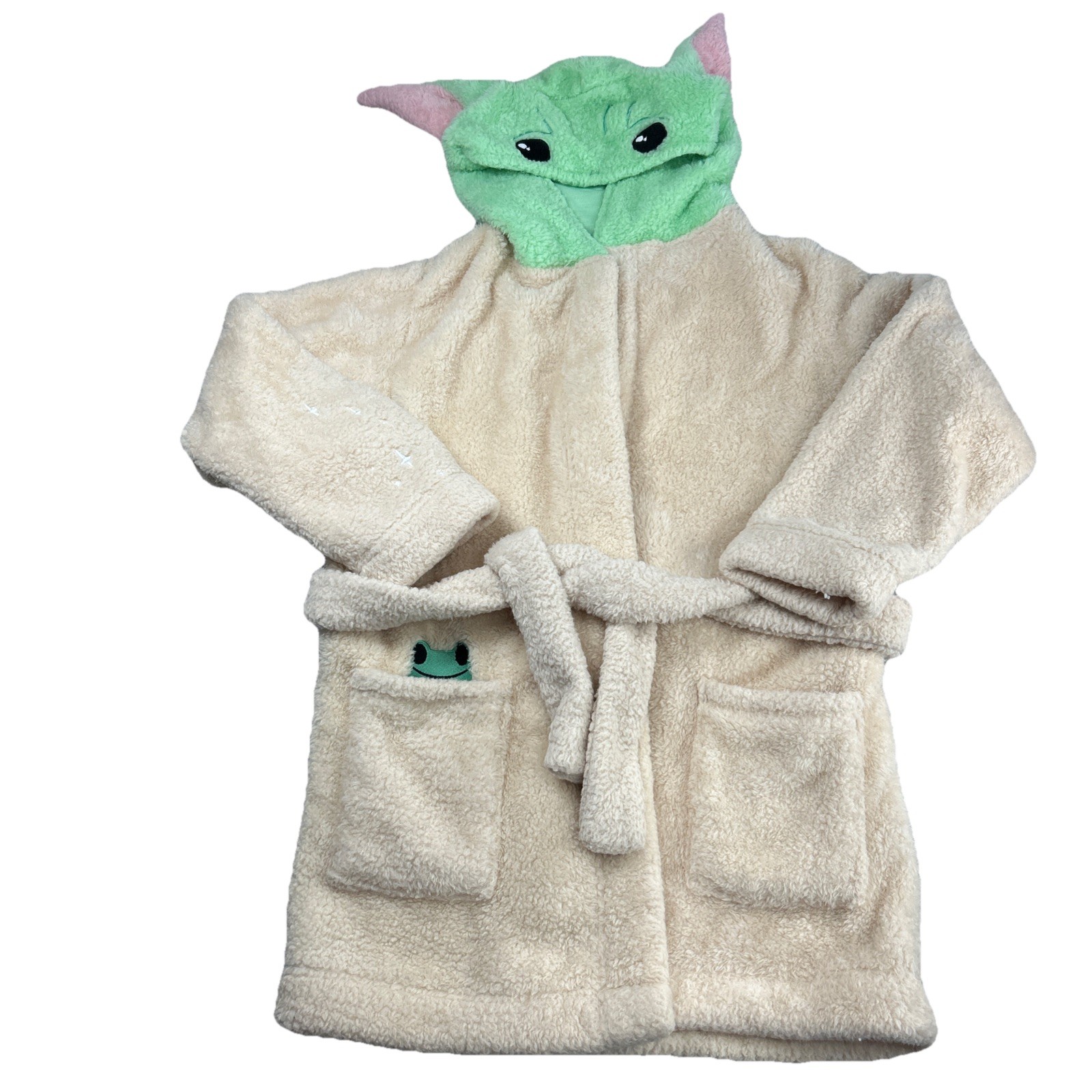 Disney Store Star Wars Mandalorian Baby Yoda Grogu Sherpa Robe Hood Large Adult