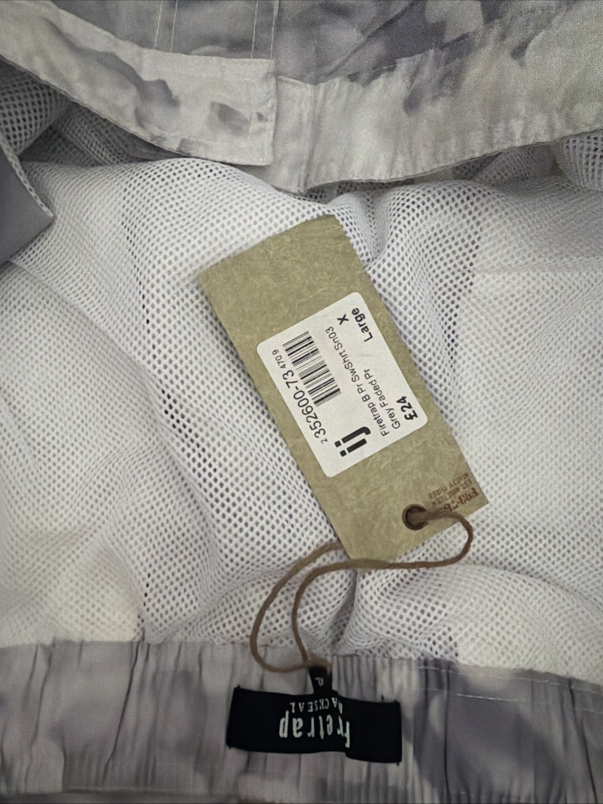 Firetrap New Men’s Button/Zip Fly Grey/White Motif Small XL Shorts RRP £24