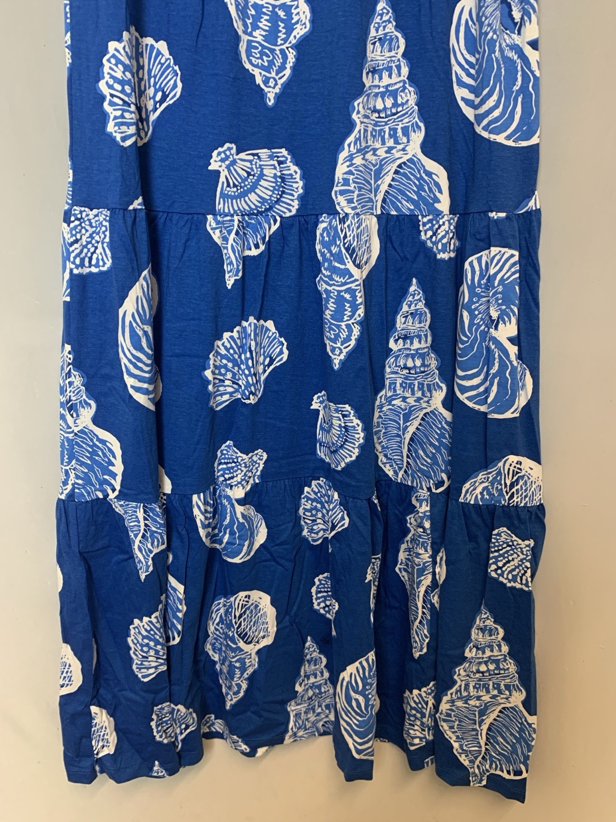 Lilly Pulitzer Dress Medium Blue Shells Maxi Sydnee Shell of a Good Time