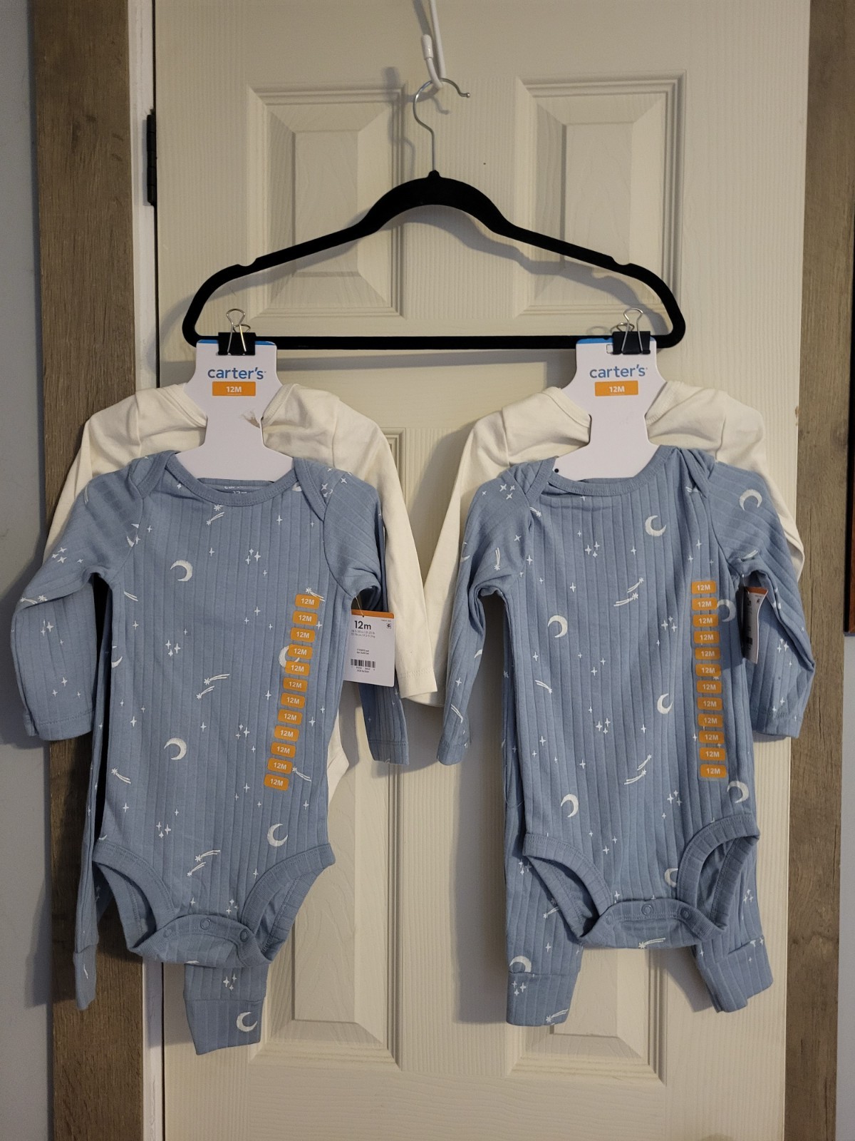 Lot 2 Carters Brand 3 Peice Outfit Set Size 12 Mo Star/Moon Exactly As Pictured