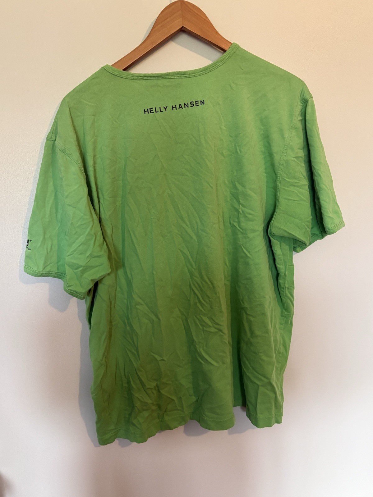 Helly Hansen Unisex XXL Green Graphic Logo Tee Crew Neck Short Sleeve Cotton