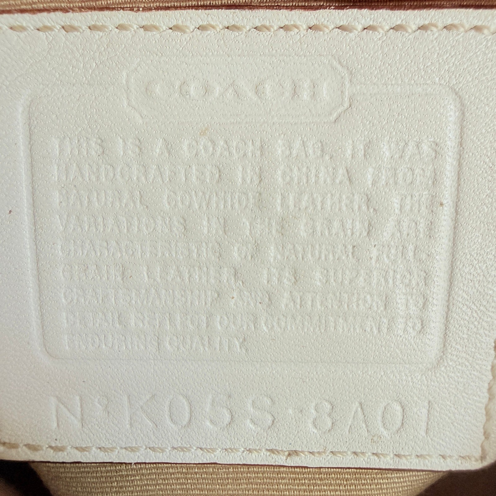 Coach Soho White Leather Hobo Bag Vintage Shoulder Purse K05S-8A01