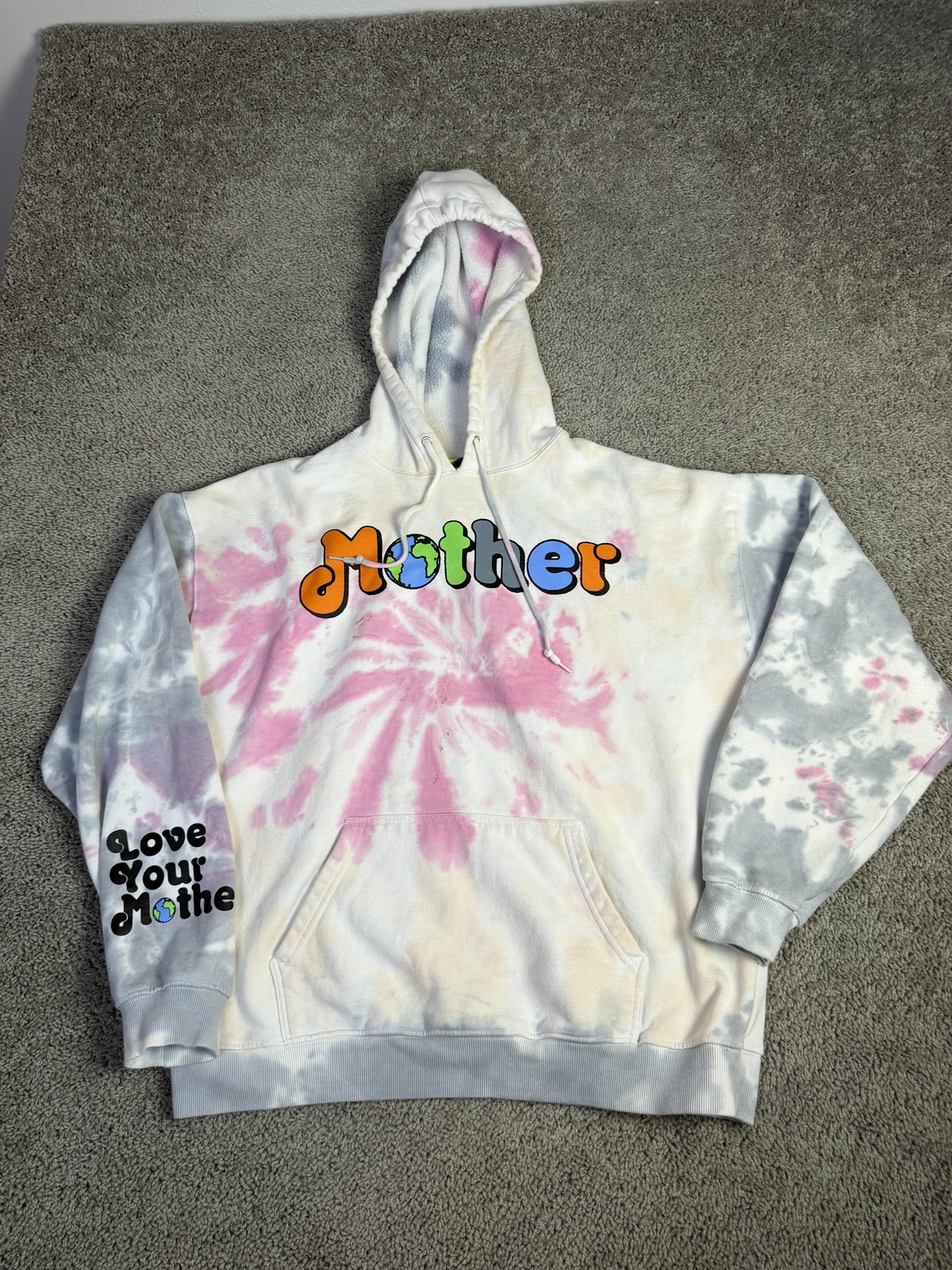Coney Island Picnic Hoodie Mens M Tie Dye Love Your Mother Earth