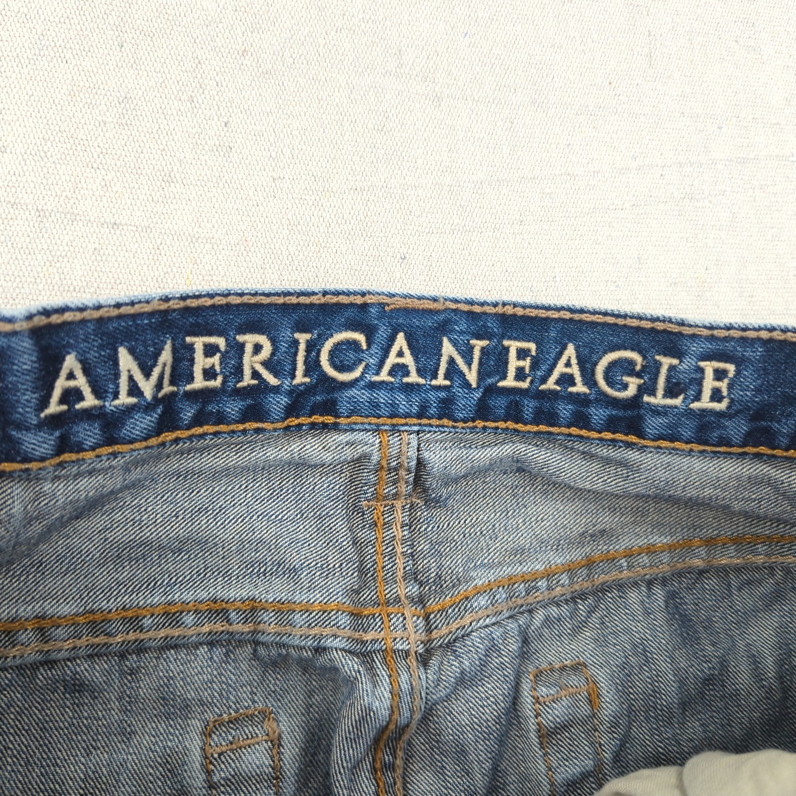 American Eagle Jeans Mens 30×32 Blue Boot Cut Western Cowboy Faded